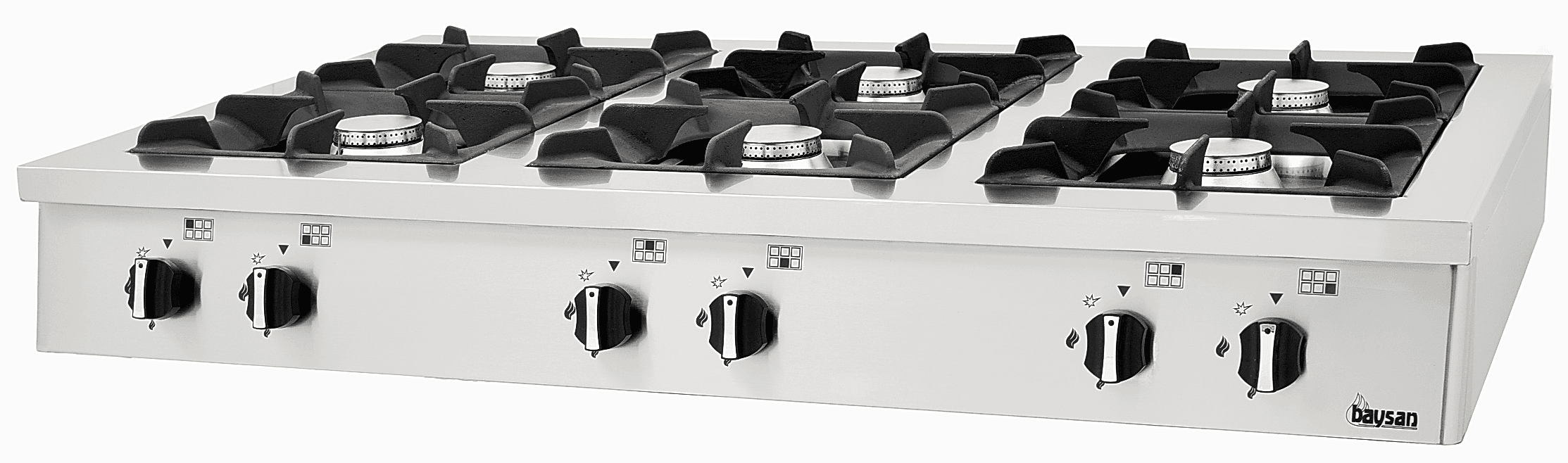 6 Burner Table Top Gas Cooker | 150x70