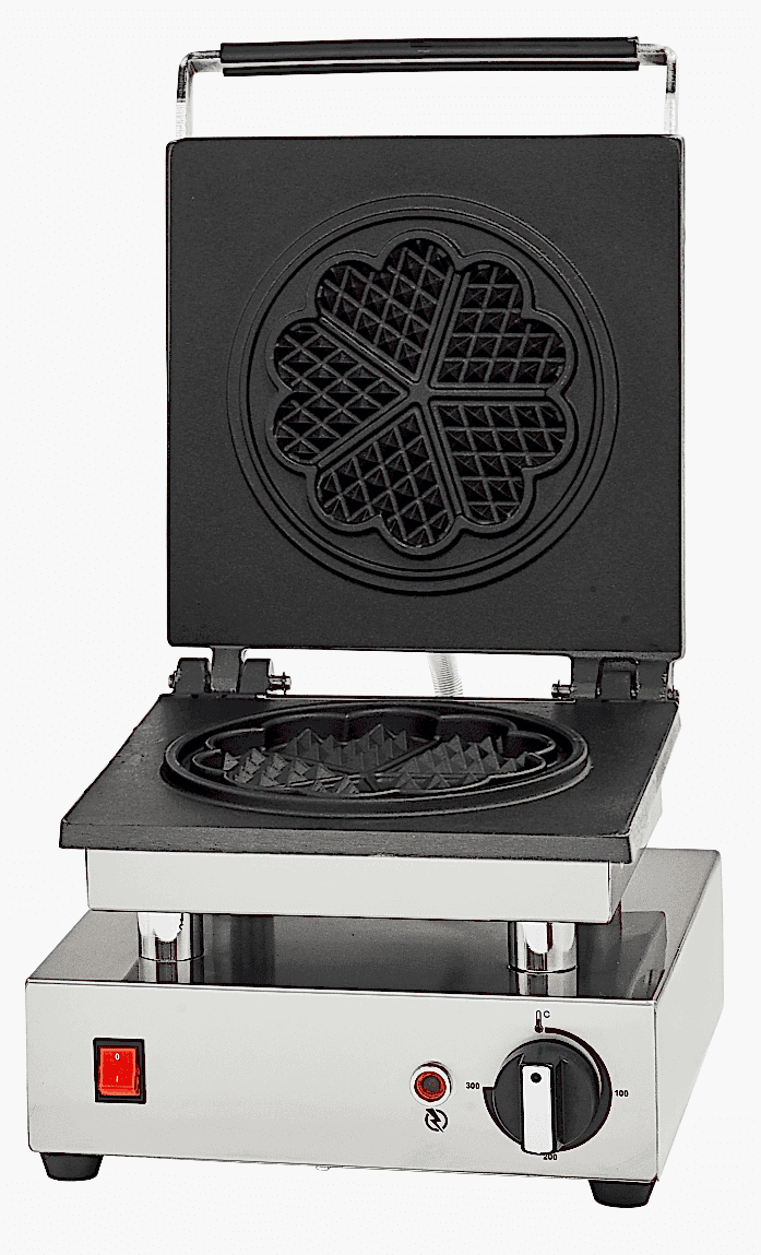 Flower Model Single Waffle Machine with Lid